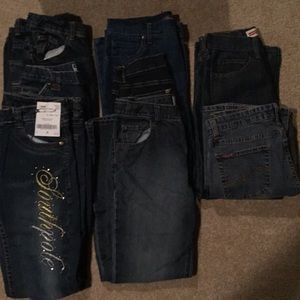 8 pairs of girls jeans size 10-14